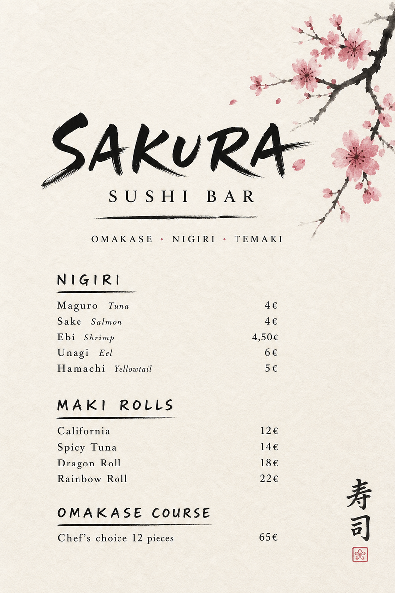 Sakura Sushi Bar — Japanisch · Brush